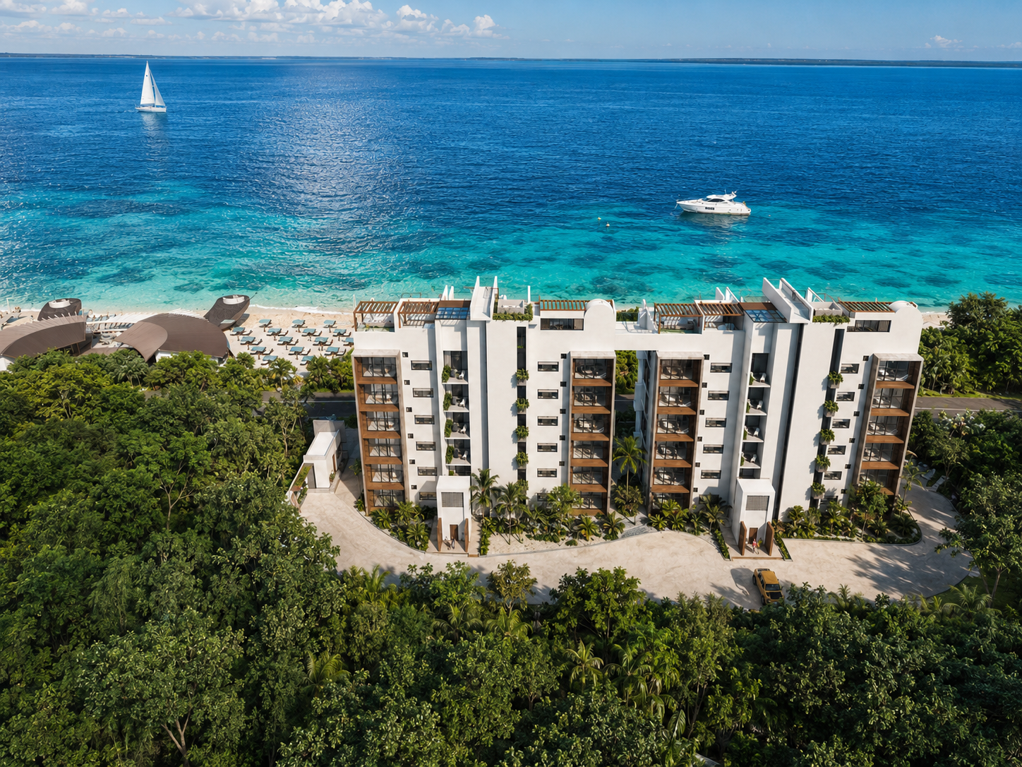 Edificio Existence Cozumel con vistas al mar